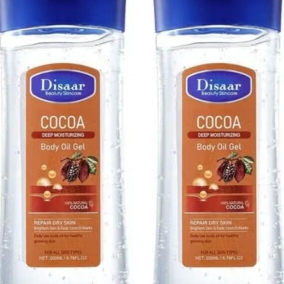Cocoa Skin Moisturizing Body Oil Gel Whitening Body Massage Oil Gel 200 ml 2 Pcs