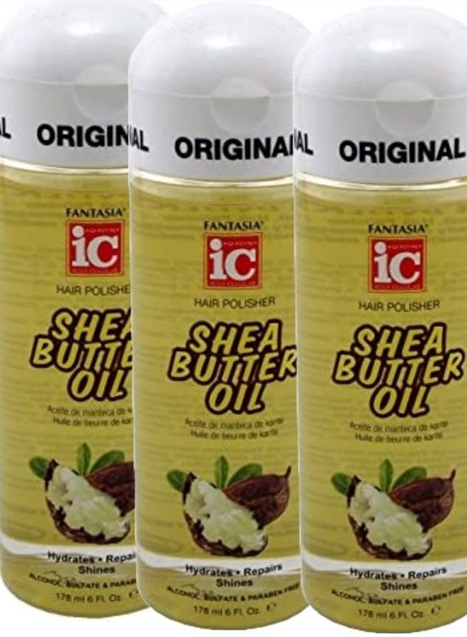 Ic Hair Polisher 6oz Shea Butter Oil (3 Pack)