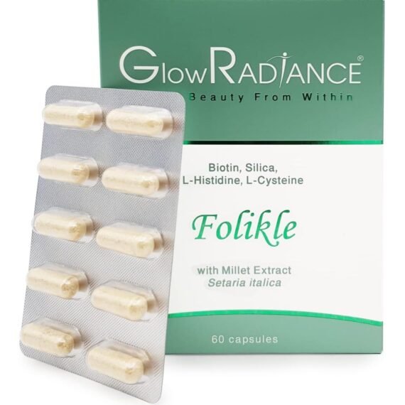 Glow Radiance Folikle 60 Capsules â Advanced Hair Growth Support | Stronger, Healthier & Thicker Hair | Nourishing Hair & Scalp Formula