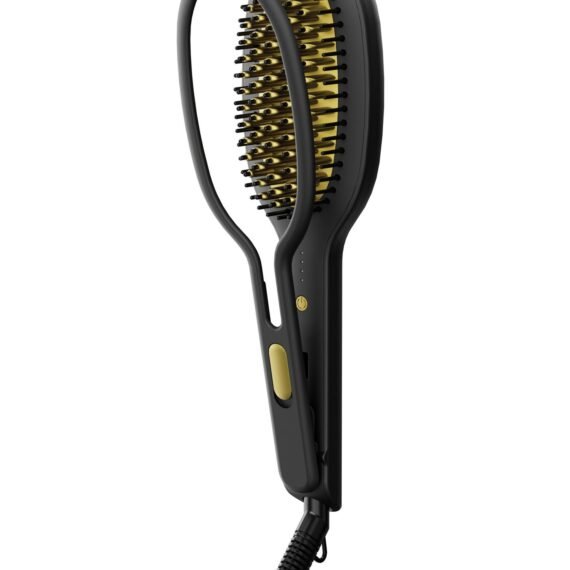 Lifestyle Automatic Hair Straightener 70W / 4 Temperature Levels / PTC Fast Heating / Ceramic Coating / Rapid Heat-Up Technology / 360° Swivel Cord(1.8M) / Safety Auto Shut-Off - Black & Gold