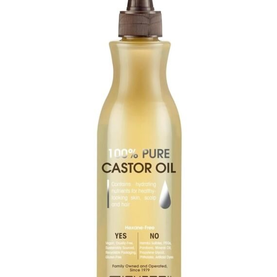 GIOVANNI Smoothing Castor Oil - 100% Pure, All Hair Types, Naturally Nourish Skin, Moisturize Hair & Scalp, Reduces Frizz & Helps Rebond Split Ends - 8.5 oz