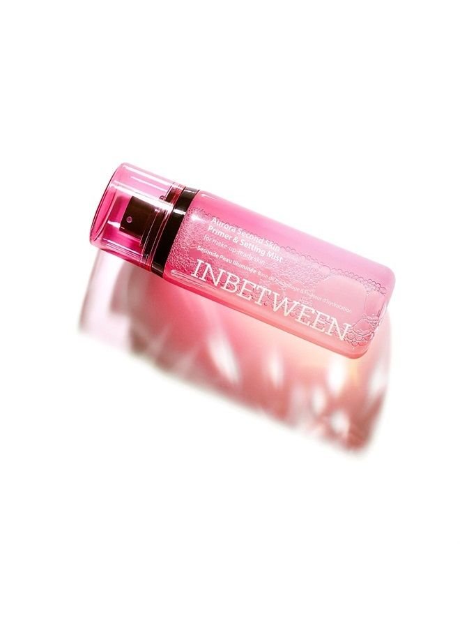 Blithe Korean Makeup Primer Aurora Second Skin Dewy Setting Spray with 5 Ceramide - Long-Lasting & Hydrating Setting Spray for Oily Skin Care, Setting Mist for Glow & Hydration 2.7 Fl. Oz