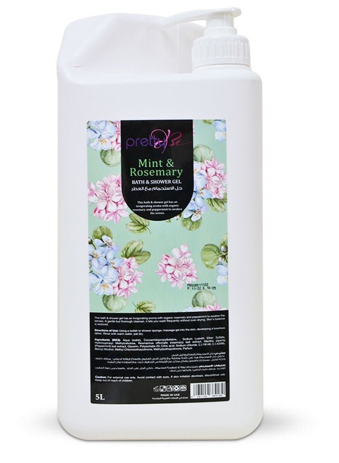 Bath & Shower Gel with Mint & Rosemary Extracts 5L