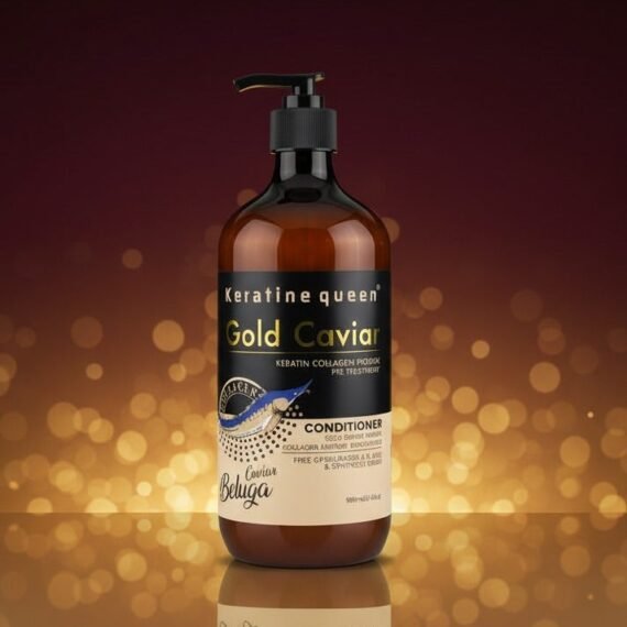 Keratine queen Gold Caviar Conditioner, Keratin Collagen Protein Pre-Treatment, Beluga Caviar, Sulfate & Silicon Free, 800ml/28.16oz