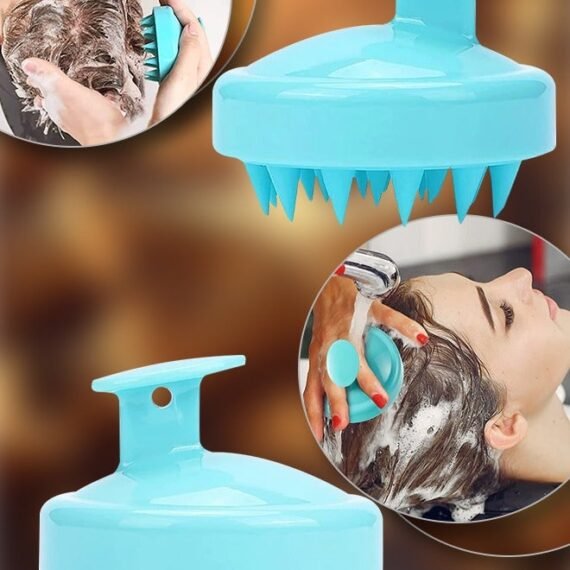 2 Pcs Hair Scalp Massager Shampoo Brush for Shower,Scalp Scrubber with Soft Silicone Bristles for Hair Growth & Dandruff Treatment,Wet Dry Oil Hair Massager Hair Care Head Brush for All Hair Types