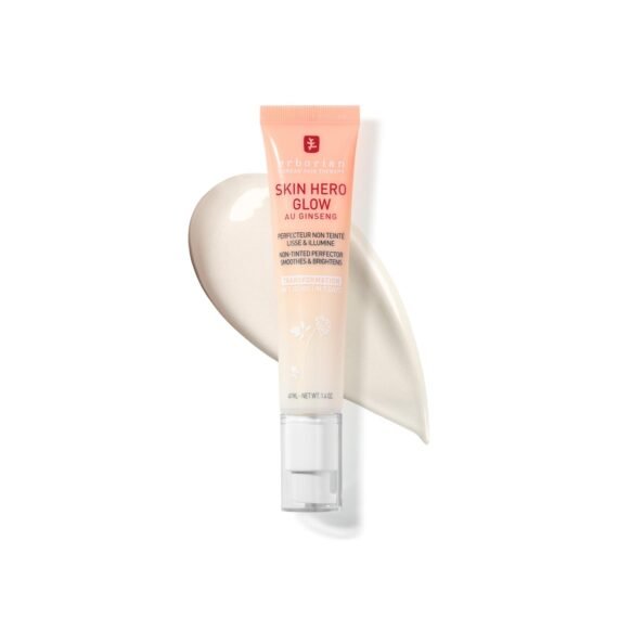 Erborian Skin Hero Glow, Non-Tinted Bare Perfector, Illuminates, Highlights, Hydrates, Smooths for Natural Radiant, Glass, Dewey Look, Korean Skincare