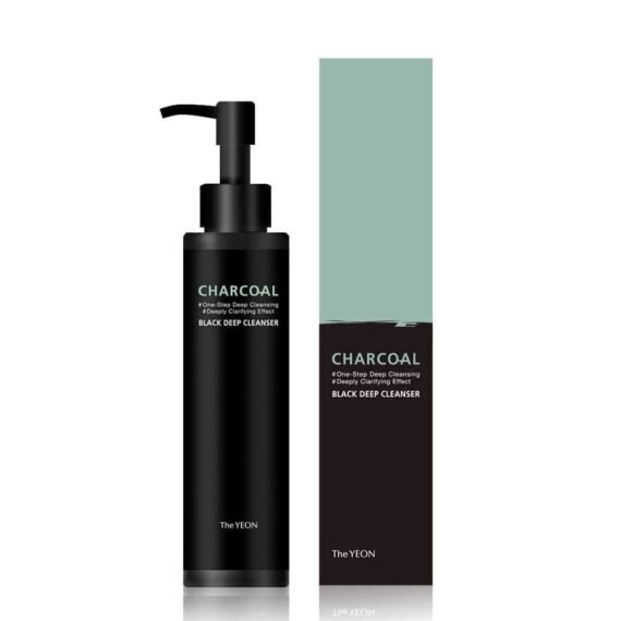 The Yeon Charcoal Black Deep Cleanser without Clogging Pores150ml 5.1fl.oz - Oil to foam,deep cleansing, blackhead removal,makeup removal (Korean skin care)