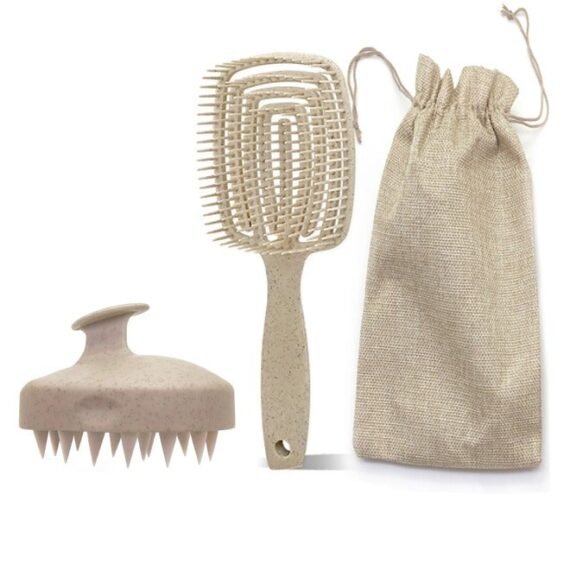 Hair Massager Scalp for Hair Growth,Detangling Brush, Dry and Wet Vented Detangler Hair Brush for Women and Men, Professional Paddle Curved Styling Hairbrush