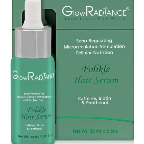 Glow Radiance Hair Growth Serum Concentrate â Caffeine, Biotin & Panthenol | Hair Fall Control & Growth Booster â 30ml