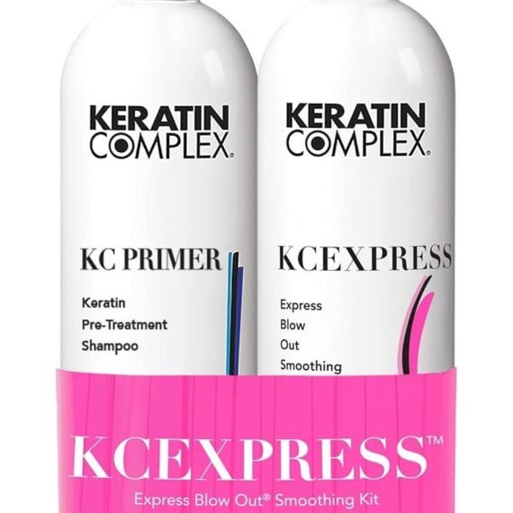 KCEXPRESS Express Blow Out Smoothing System Duo, 16 fl oz each. Includes (1) KC PRIMER 16 fl oz and (1) KCEXPRESS 16 fl oz