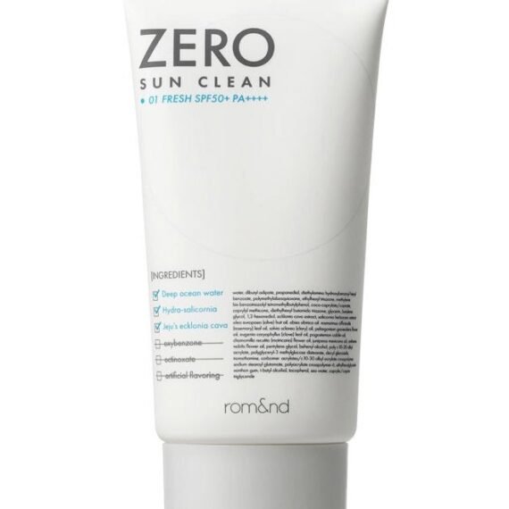 ZERO SUN CLEAN 01.FRESH SPF50+ PA++++ 01 Fresh, Daily Sunscreen, Non-Greasy, No White Cast, Watery Texture, Soft Finish, Powerful UV Protection, Moisturizing, All Skin Types