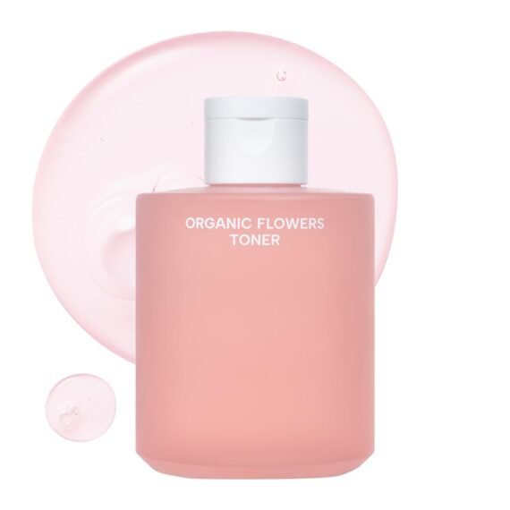 Whamisa Organic Flowers Toner Deep Rich, 97.4% Organic, Facial Toner, Essence, Damask Rose Flower Oil, Waterless Formula, Hydrating, Moisturizing (200ml)