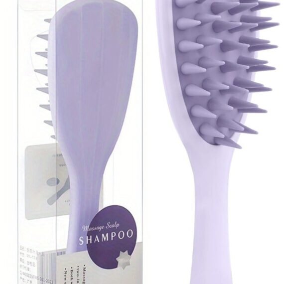 Hair Massager Shampoo Brush with Handle Hair Scalp Massager Brush with Soft Bristles Scalp Scrubber Dandruff Brush for Scalp Care and Hair Growth Shower Hair Scalp Scrubber Comb Blue