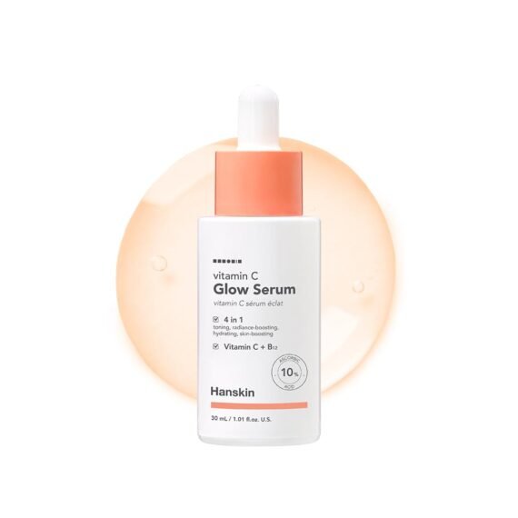 Hanskin Vitamin C Glow Serum with Ascorbic Acid, Dark Spot Remover for Face, Toning, Illuminates for Glowing Skin, Korean Skin Care [30ml]