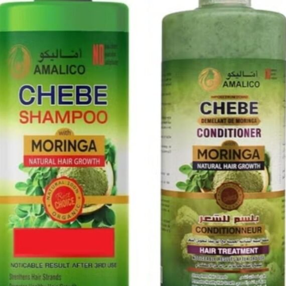 Set Of 2 Pcs Moringa With Chebe Powder Conditioner 500 ml + Hair Shampoo 500 ml