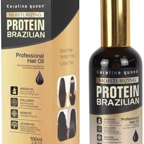 Hair care treatment Keratine Queen Moisturizing Protein Brazilian Hair Serum Dark 100ml