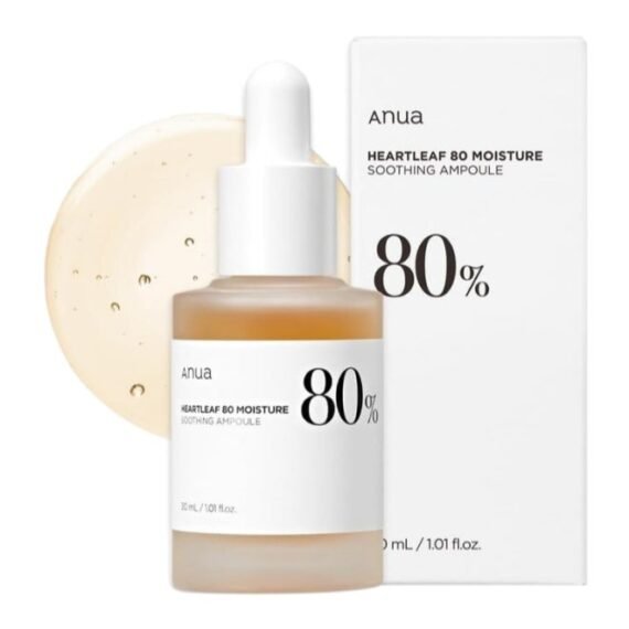 Heartleaf 80% Soothing Ampoule Face Skin Calm Serum 30ml