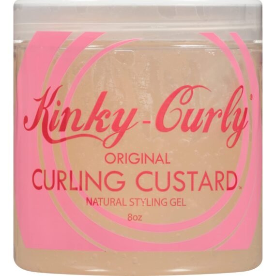 U/S/Kinky Curly Curl Cusard Gel 8oz - Definition Enhancing, Frizz-Fighting Formula for Textured Curls