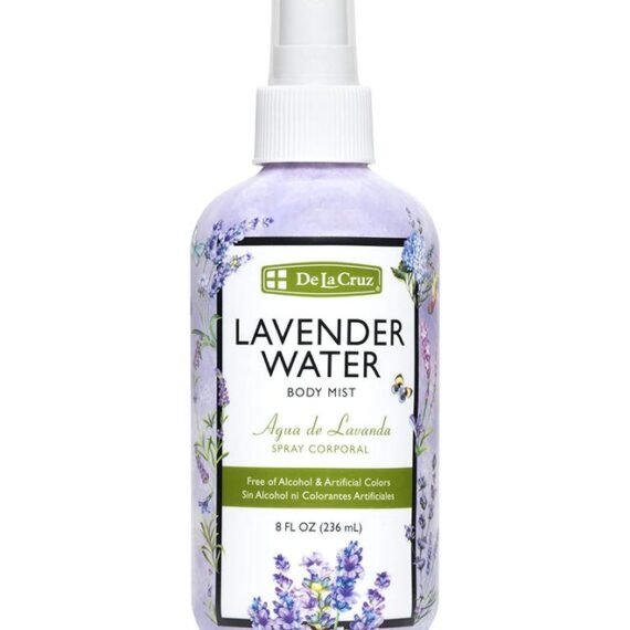 Water Body Mist Spray For Skin And Hair With Pure Lavender Essential Oil 8 Fl Oz (236 Ml)