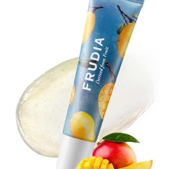 WELCOS FRUDIA Mango Honey Lip Mask - Tinted Moisturizing Balm for Women | Plumping Overnight Mask for Dry Lips (0.33oz)