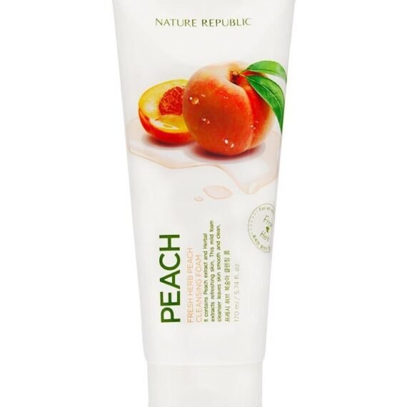 Nature Republic Fresh Herb Cleansing Foam, Peach (170 ml) 5.74 fl ozFluid Ounce