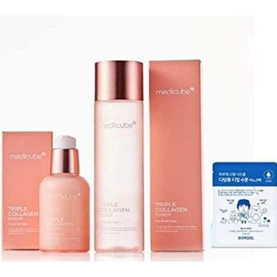 Triple Collagen set: Toner 140ml+ Serum 55ml+ Sidmool mask 1ea