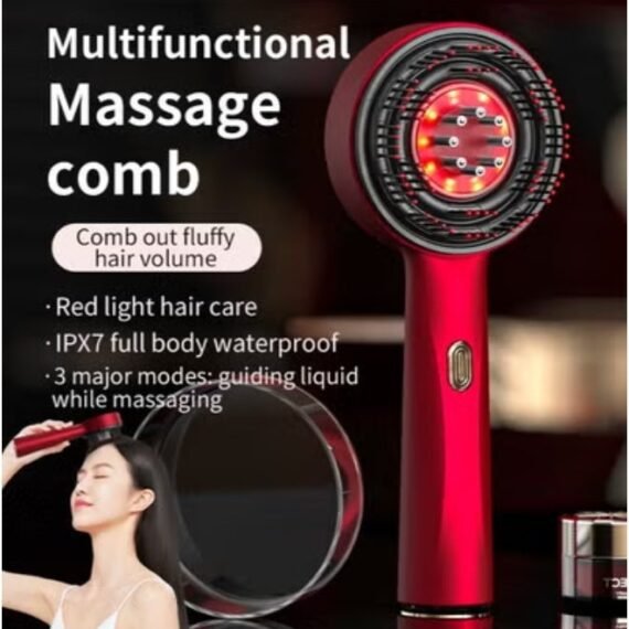 Scalp Massage Brush with Built-In Oil Applicator | Cordless Electric Hair Massager Comb for Hair Growth, Stress Relief, and Deep Head Relaxation – Portable Rechargeable Scalp Stimulator with Soft Silicone Bristles – Ideal for Men and Women
