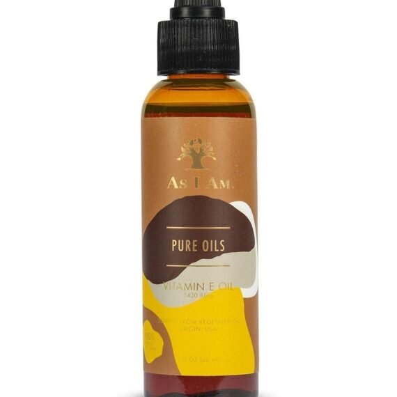 As I Am Pure Oils vitamin E Oil - 2 Ounce - 100% Pure D-Alpha Tocopherol - Super Anti-Oxidant - Fights Free Radicals - Prevents UV Damage - Preserves Collagen and Elastin - Fights Aging Process