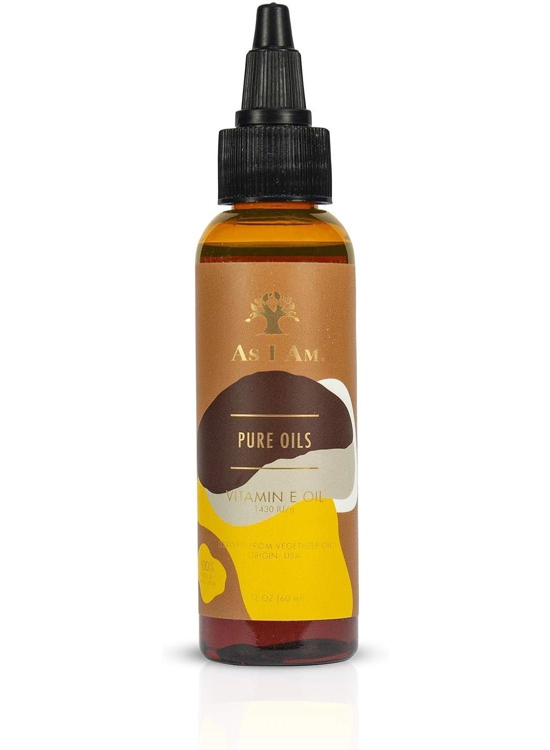 As I Am Pure Oils vitamin E Oil - 2 Ounce - 100% Pure D-Alpha Tocopherol - Super Anti-Oxidant - Fights Free Radicals - Prevents UV Damage - Preserves Collagen and Elastin - Fights Aging Process