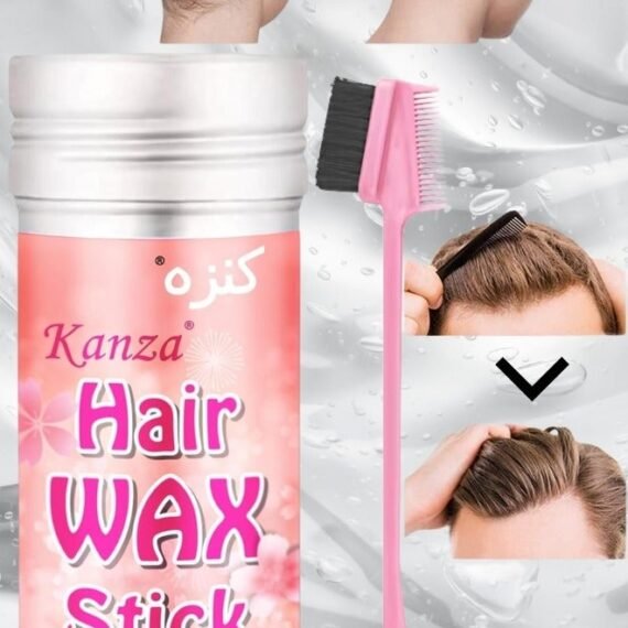 75g Hair Wax Stick with Edge Control Brush for Better Hair Texture & Frizz Hair Styling Wax Small Broken Hair Finishing Cream Edge Control Slick Stick Hair Pomade Stick for Men and Women