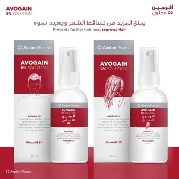 Avogain 5% Spray Solution For Men Clear 50ml Of two pieces 50+50ml