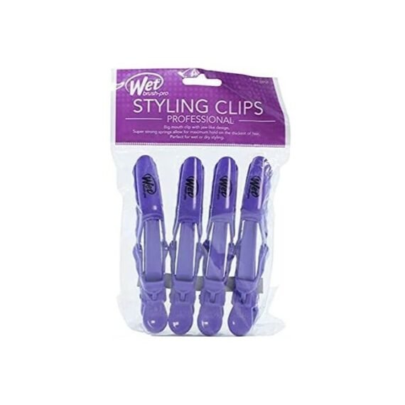 Wet brush wet Clips Hairbrush, Viva Violet, Pack of 4