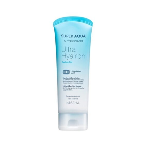 Korean Super Aqua Ultra Hyalron Peeling Gel , With Hyaluronic Acid , Mild And Smooth Formula , For Translucent Complexion 100ml