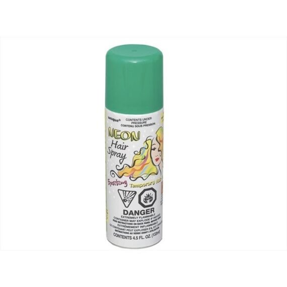 Temporary Neon Color Hair Spray, 4.5 Oz, Green