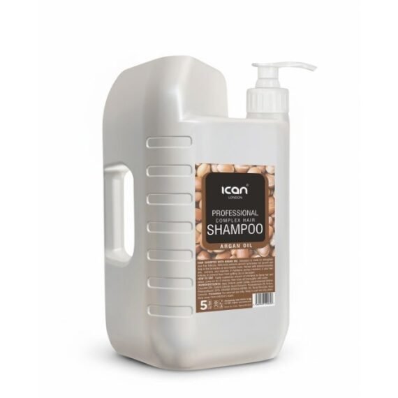 ICAN London Professional Complex Argan Oil Shampoo 5 Litre | Salon Size Deep Nourishing & Repair Hair Cleanser