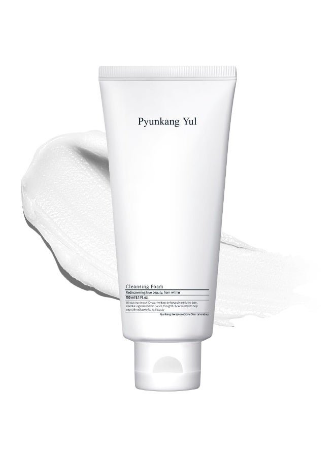 PYUNKANG YUL Cleansing Foam - Korean Facial Wash for All Skin Types - Zero-irritation Face Washer extracted from Coconut - Moisturized Skin & Creating Moisture Barrier after Cleansing - 5.1 Fl. Oz