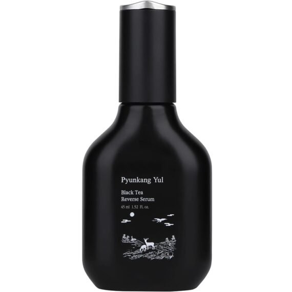 Pyunkang Yul PKY Black Tea Boosting Serum for Anti-aging, Condensed Nutrition for Fine Line Care with Kombucha, Ginseng Fruit Extract, Zero-Irritation, Korean Skincare (1.52 Fl. Oz, 45ml)
