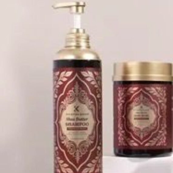 Keratine Queen Shea Butter Shampoo 900ml,Mask 1000ml,Soften Quench Repair Sulfate Free Paraben Free
