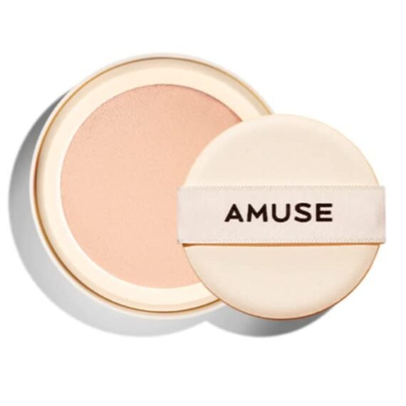 AMUSE SEOUL Dew Jelly Vegan Cushion Foundation Glow Dewy Finish Clean Beauty Dry and Sensitive Skin Eco-Friendly (01 SOONSOO REFILL)