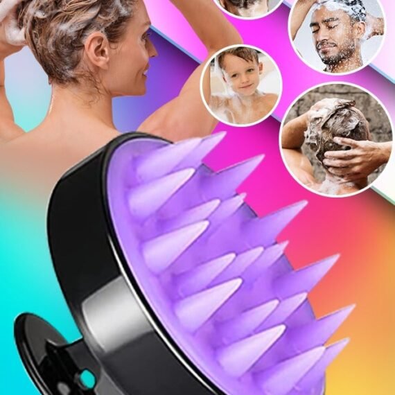 Hair Scalp Massager Shampoo Brush for Shower,Scalp Scrubber with Soft Silicone Bristles for Hair Growth & Dandruff Treatment,Wet Dry Oil Hair Massager Hair Care Hair Scalp Brush for All Hair Types