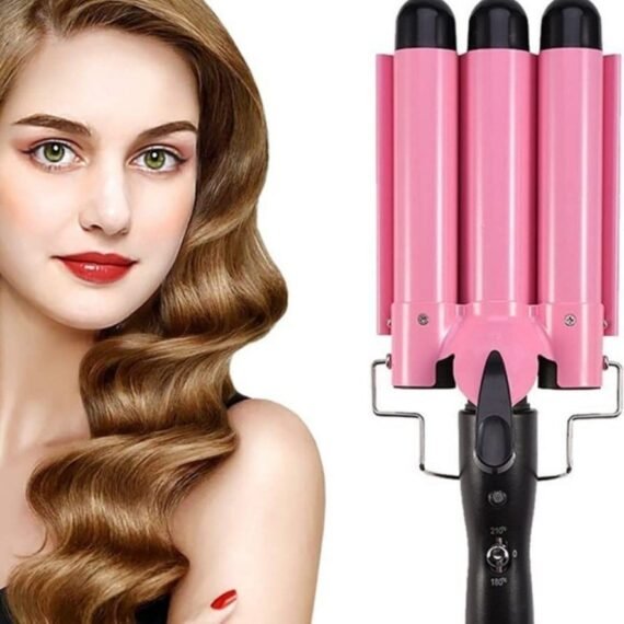 Ceramic Hair Curler Triple Barrel Curling Iron Professional Hair Tools Styler 25mm Big Wave Hair Waver Roller Curling Wand