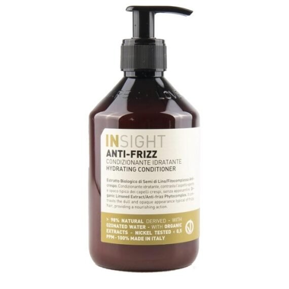 Insight Clean Beauty Anti Frizz Conditioner, Hydrating, Organic Linseed Extract, Vegan, 13.5 fl oz