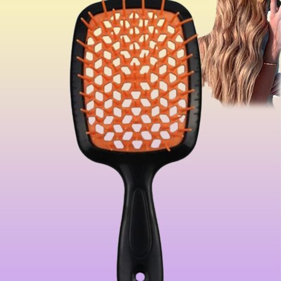 Detangler Brush Gentle and Effective Detangling on Wet or Dry Fragile Hair Types Ultra light Detangling Brush Ventilated and Antistatic Hairbrush Curl Comb Orange