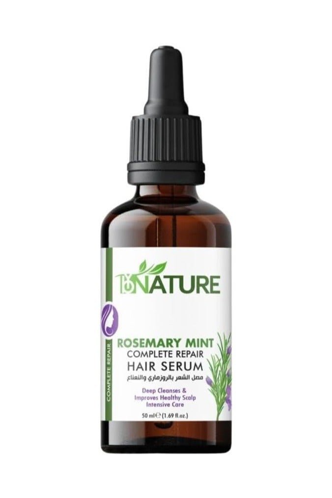 By Nature Rosemary & Mint Hair Serum – 50ml, Nourishing Serum for Frizz Control & Shine