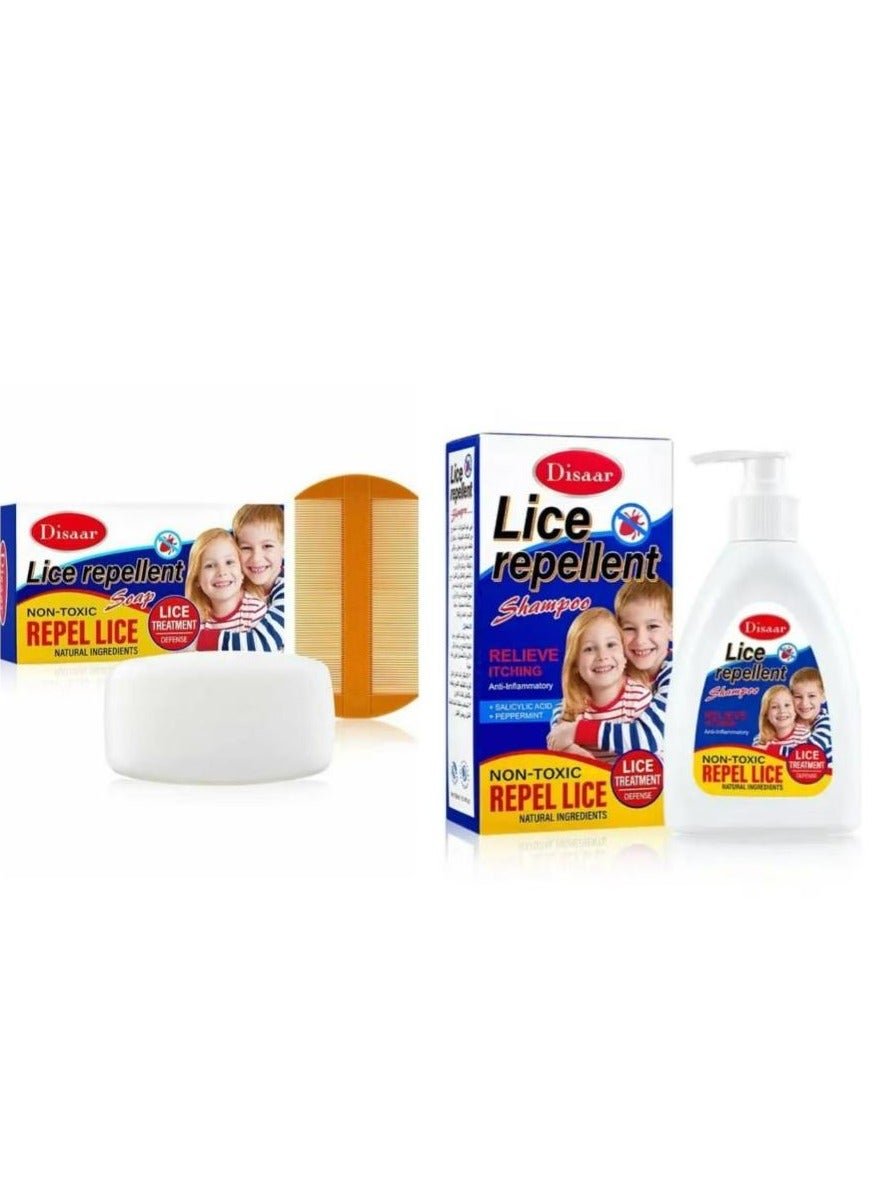 The Best set Lice For Repellent Shampoo 300ml + Lice Repellent Soap 100g