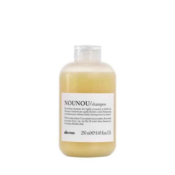 Davines NOUNOU Shampoo | Hydrating Deep Shampoo for Bleached, Permed, Relaxed, Damaged Hair or Very Dry Hair | Replenishes Chemically Processed Hair | 8.45 fl oz (Pack of 1)