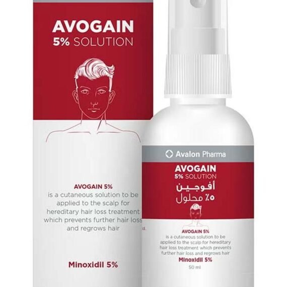 Avogain 5% Spray Solution 50 ml – Avalon Pharma Men’s Topical Hair Loss Treatment with Minoxidil for Alopecia & Hair-Regrowth 50ml