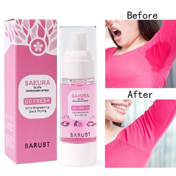 Sakura Gluta Deodorant Spray -  Armpit Refreshing Antiperspirant Spray for Clean Armpit Odor, Body Odor, Sweat Odor,Brightening Quick Drying Deodorant Spray Under Armpit