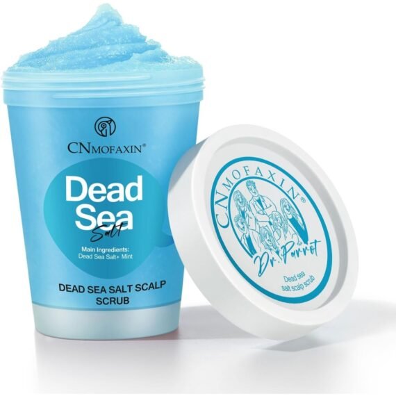 Dead Sea Salt Scalp Scrub, Clarifying Scrub with Herbal Essences, Exfoliator for Oily Scalp, Dandruff & Build-Up Remover, Itchy Scalp Relief Hair Treatment, Nourishing Detox Hair Care - 280g