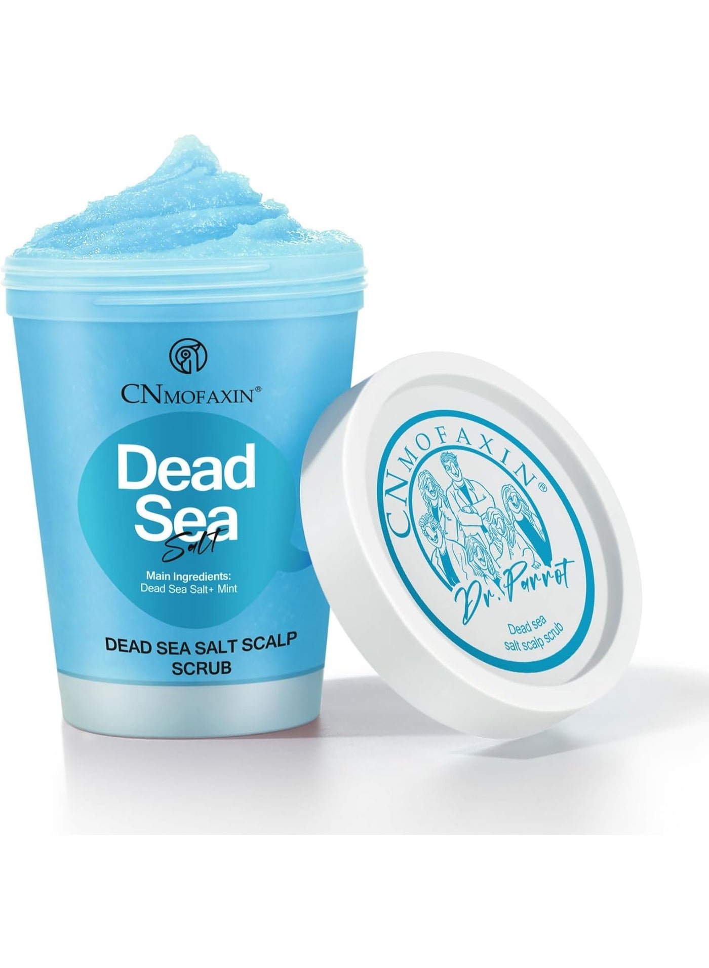 Dead Sea Salt Scalp Scrub, Clarifying Scrub with Herbal Essences, Exfoliator for Oily Scalp, Dandruff & Build-Up Remover, Itchy Scalp Relief Hair Treatment, Nourishing Detox Hair Care - 280g